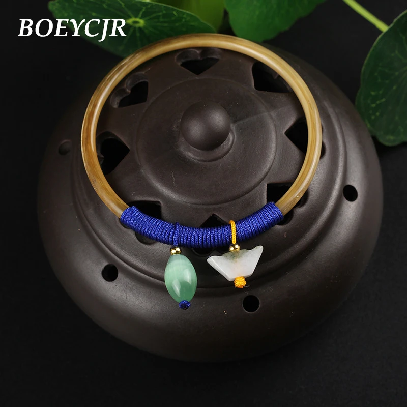BOEYCJR 4 Style Available Tibetan Horn Bangles & Bracelets Vintage Ethnic Fashion Jewelry Braided Rope Bangle For Women Gift
BOEYCJR 4 Style Available Tibetan Horn Bangles & Bracelets Vintage Ethnic Fashion Jewelry Braided Rope Bangle For Women Gift
