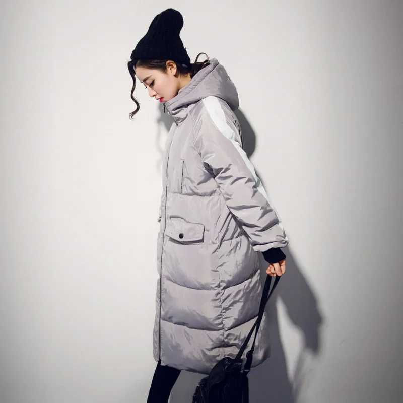 Plus Size 3XL Winter Jacket Women Hooded Thicken Bread Coats Wadded Cotton Female Maxi Warm Parka Coat C2734 | Женская одежда