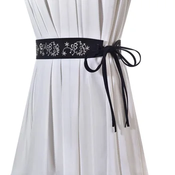 New fashion Hand embroidery belt bowknot long wsaitband belts for women decorative tassels Waist Wholesale for female
New fashion Hand embroidery belt bowknot long wsaitband belts for women decorative tassels Waist Wholesale for female