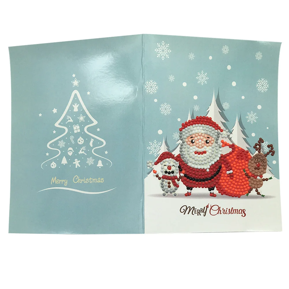 paper greeting postcards greet cards santa claus merry christmas