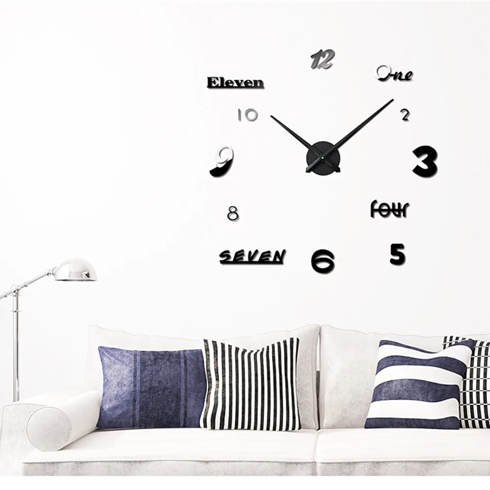Creative DIY Wall Clock Set M.Sparkling Numbers Letters Sticker DIY Digital Wall Clock Silver/Black Water Resistant EVA Foam Z30
Creative DIY Wall Clock Set M.Sparkling Numbers Letters Sticker DIY Digital Wall Clock Silver/Black Water Resistant EVA Foam Z30