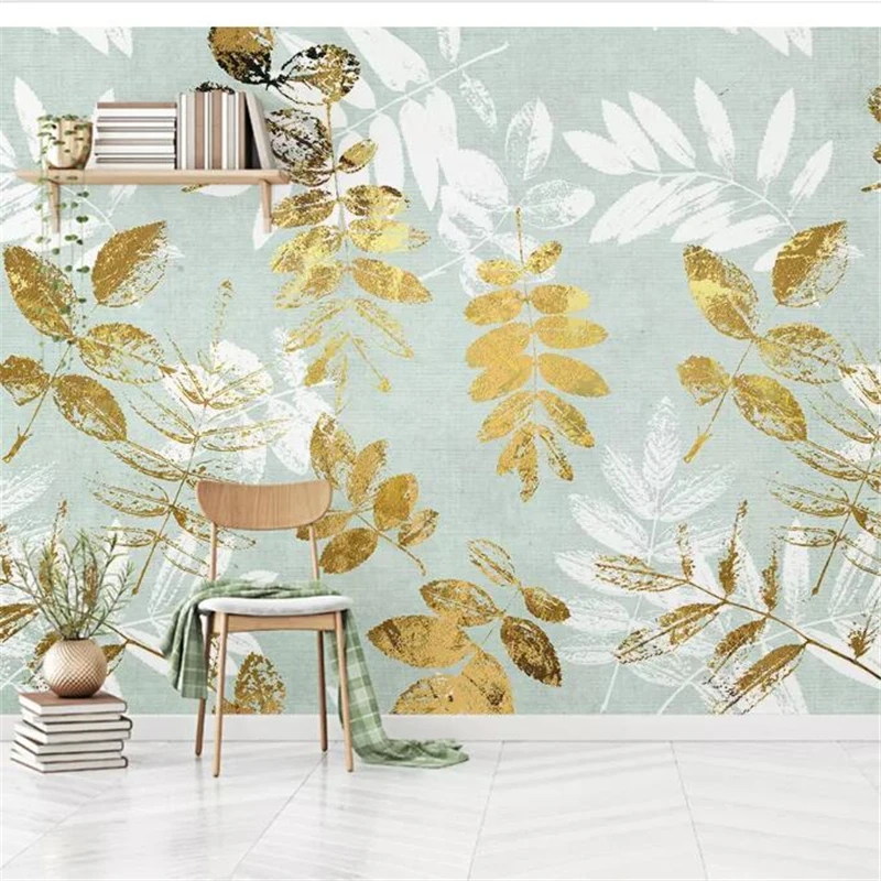 beibehang papel de parede para quarto Custom wallpaper Nordic minimalist small fresh golden leaves background wall wallpaper 3d
beibehang papel de parede para quarto Custom wallpaper Nordic minimalist small fresh golden leaves background wall wallpaper 3d