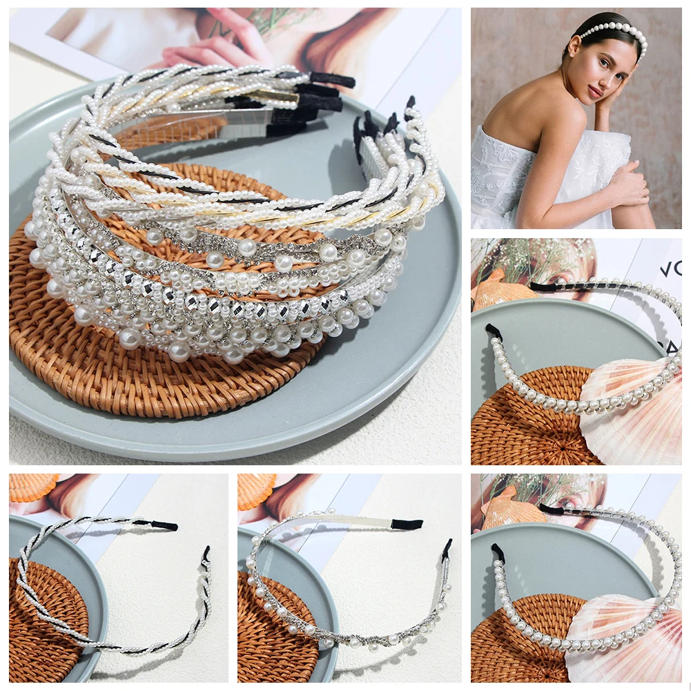 Flatfoosie Trendy Pearl Headband for Women Elegant White Pearl Wedding Party Hair Accessories Bridal Headwear Hairband Head Hoop
Flatfoosie Trendy Pearl Headband for Women Elegant White Pearl Wedding Party Hair Accessories Bridal Headwear Hairband Head Hoop