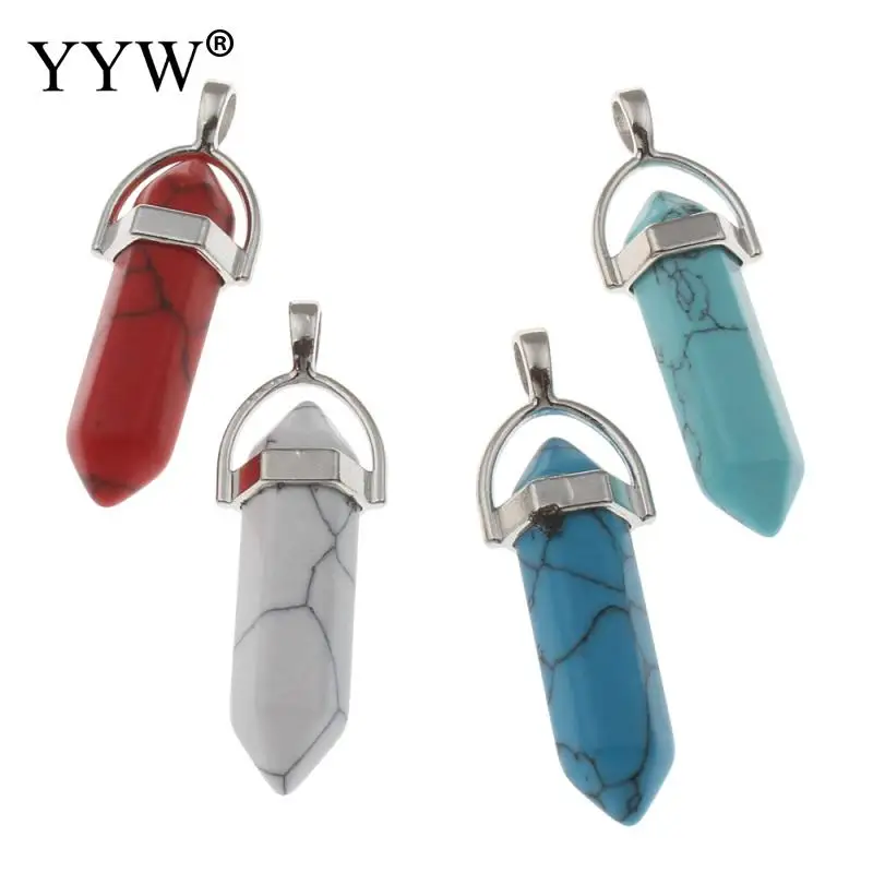 YYW Imitation Gemstone White Red Blue Stone Pendant Pendulum Bullet Charm Drop Dangle Stone Pendants DIY for Necklaces
YYW Imitation Gemstone White Red Blue Stone Pendant Pendulum Bullet Charm Drop Dangle Stone Pendants DIY for Necklaces