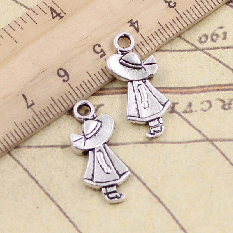 10pcs Charms Girl Hat 12x24mm Tibetan Bronze Silver Color Pendants Antique Jewelry Making DIY Handmade Craft
10pcs Charms Girl Hat 12x24mm Tibetan Bronze Silver Color Pendants Antique Jewelry Making DIY Handmade Craft