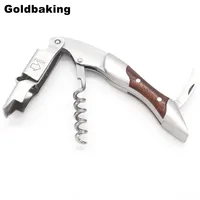 Goldbaking Professional Waiters Corkscrew Barware Corkscrew Wine Bottle Opener and Foil Cutter image