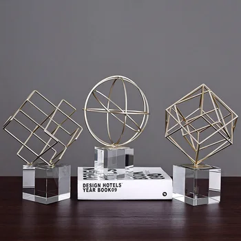 Nordic Geometric Square Sphere Metal Figurines Home Decor Crafts Livingroom Desktop Crystal Glass Ornaments Modern Wedding Gift
Nordic Geometric Square Sphere Metal Figurines Home Decor Crafts Livingroom Desktop Crystal Glass Ornaments Modern Wedding Gift