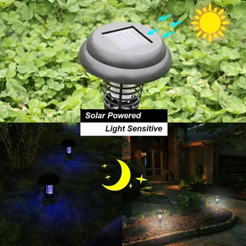 Solar Powered Light Sensor Electric Mosquito Pest Bug Insect Moth Repellent Killer Lamp LED Trapping Lantern for Outdoor Garden
Solar Powered Light Sensor Electric Mosquito Pest Bug Insect Moth Repellent Killer Lamp LED Trapping Lantern for Outdoor Garden
