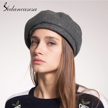 Sedancasesa Vintage Wool Beret Female Warm Autumn Winter Hats For Women Caps Hats for Lady Girl Bowler Berets Hat Female Hat
Sedancasesa Vintage Wool Beret Female Warm Autumn Winter Hats For Women Caps Hats for Lady Girl Bowler Berets Hat Female Hat