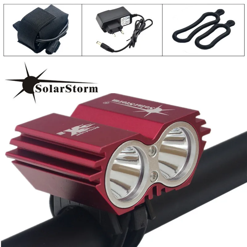 Image SolarStorm 5000 Lumens XM L T6 LED Bicycle Light Bike Light Lamp + Battery Pack   Charger Free Shipping