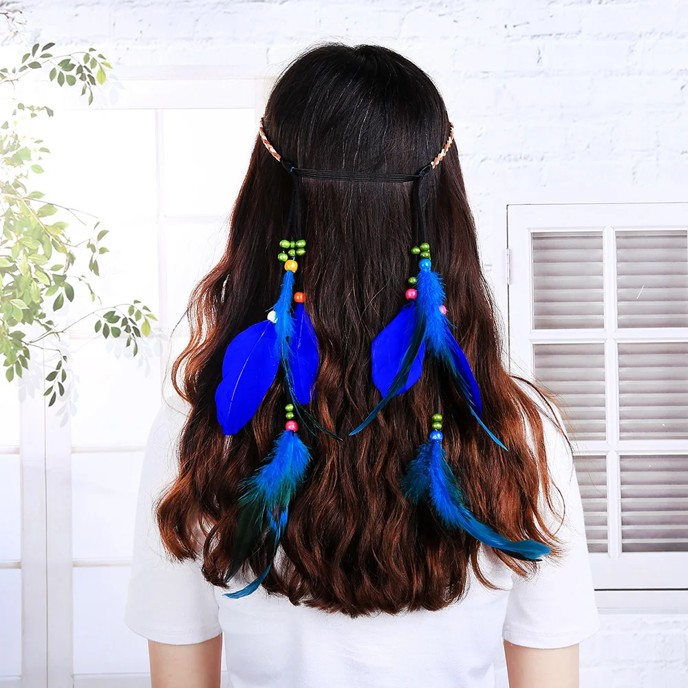 American Bohemian wind hair band hand-braided headband pendant hair band Indian national wind feather hair ornaments
American Bohemian wind hair band hand-braided headband pendant hair band Indian national wind feather hair ornaments
