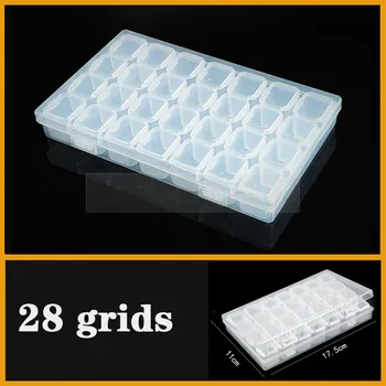 Plastic Box 28 Slots Accessories Container Clear Empty Nail Art Decoration Storage Case Box Nail Glitter Rhinestone Beads
Plastic Box 28 Slots Accessories Container Clear Empty Nail Art Decoration Storage Case Box Nail Glitter Rhinestone Beads