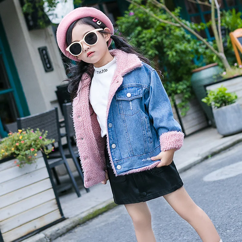 Girls Fleece Jeans Coats Children's Winter Thicken Parkas Girls Turn-down Collar Fleece Jeans Outerwear Kids Winter Jeans Coats
Girls Fleece Jeans Coats Children's Winter Thicken Parkas Girls Turn-down Collar Fleece Jeans Outerwear Kids Winter Jeans Coats