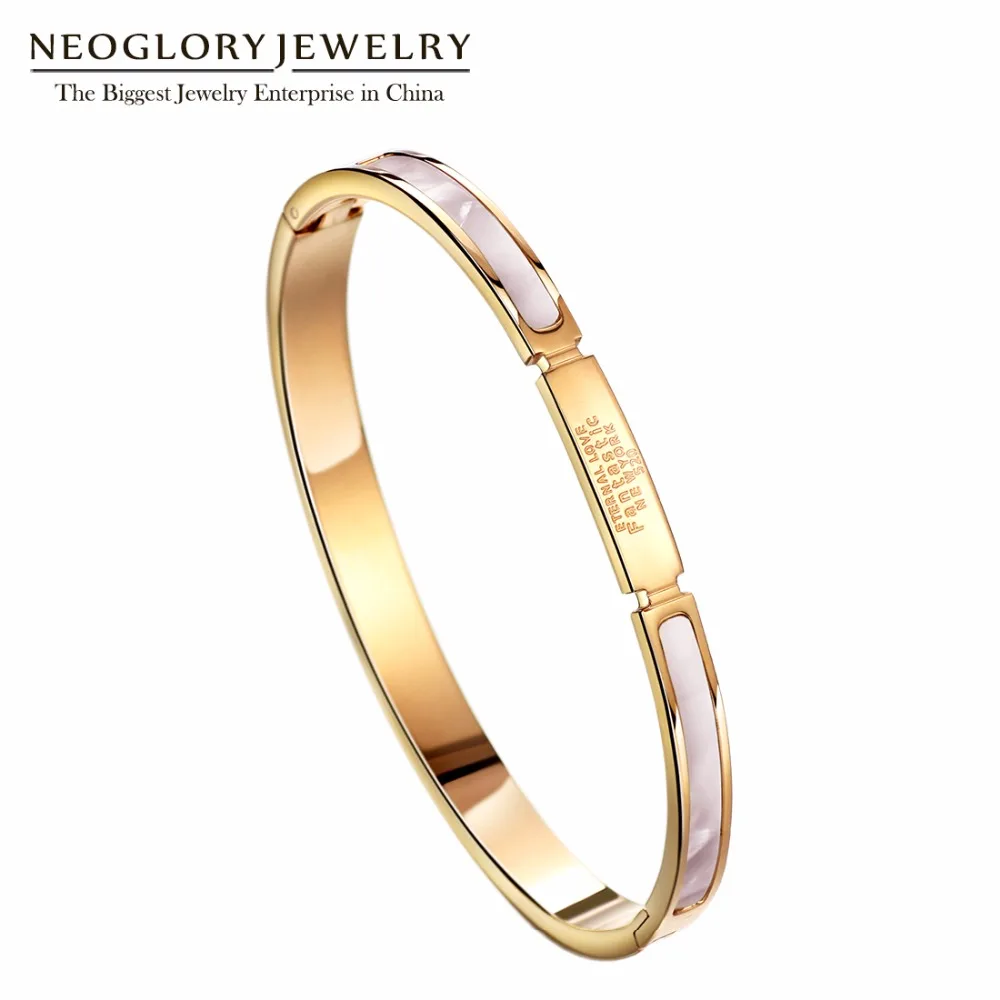 Neoglory Stainless Steel Bracelet Rose Gold Color Bangles & Bracelets for Women Jewelry Gift Brand Jewelry Nurse Graduation Gift
Neoglory Stainless Steel Bracelet Rose Gold Color Bangles & Bracelets for Women Jewelry Gift Brand Jewelry Nurse Graduation Gift