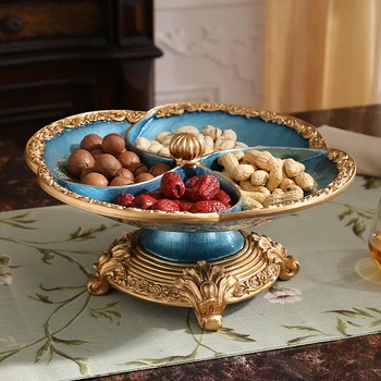 European luxury dry fruit compote resin lattice American living room table ornaments Home Furnishing decorations
European luxury dry fruit compote resin lattice American living room table ornaments Home Furnishing decorations