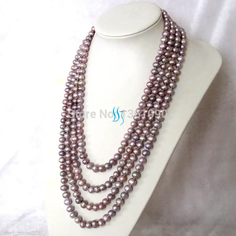 FREE SHIPPING>>>@ NO462 5 of 22-28" 7-9mm 4Row Lavender Freshwater Pearl Necklace Wholesale new
FREE SHIPPING>>>@ NO462 5 of 22-28" 7-9mm 4Row Lavender Freshwater Pearl Necklace Wholesale new