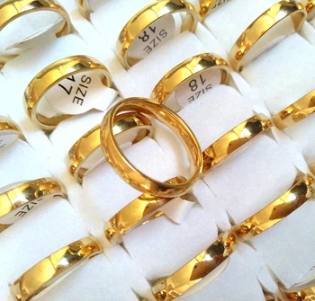 Wholesale 50PCS Gold 4mm Comfort-fit Bright Fine Polishing 316L Stainless steel Wedding Rings Classic Band Engagement Rings
Wholesale 50PCS Gold 4mm Comfort-fit Bright Fine Polishing 316L Stainless steel Wedding Rings Classic Band Engagement Rings
