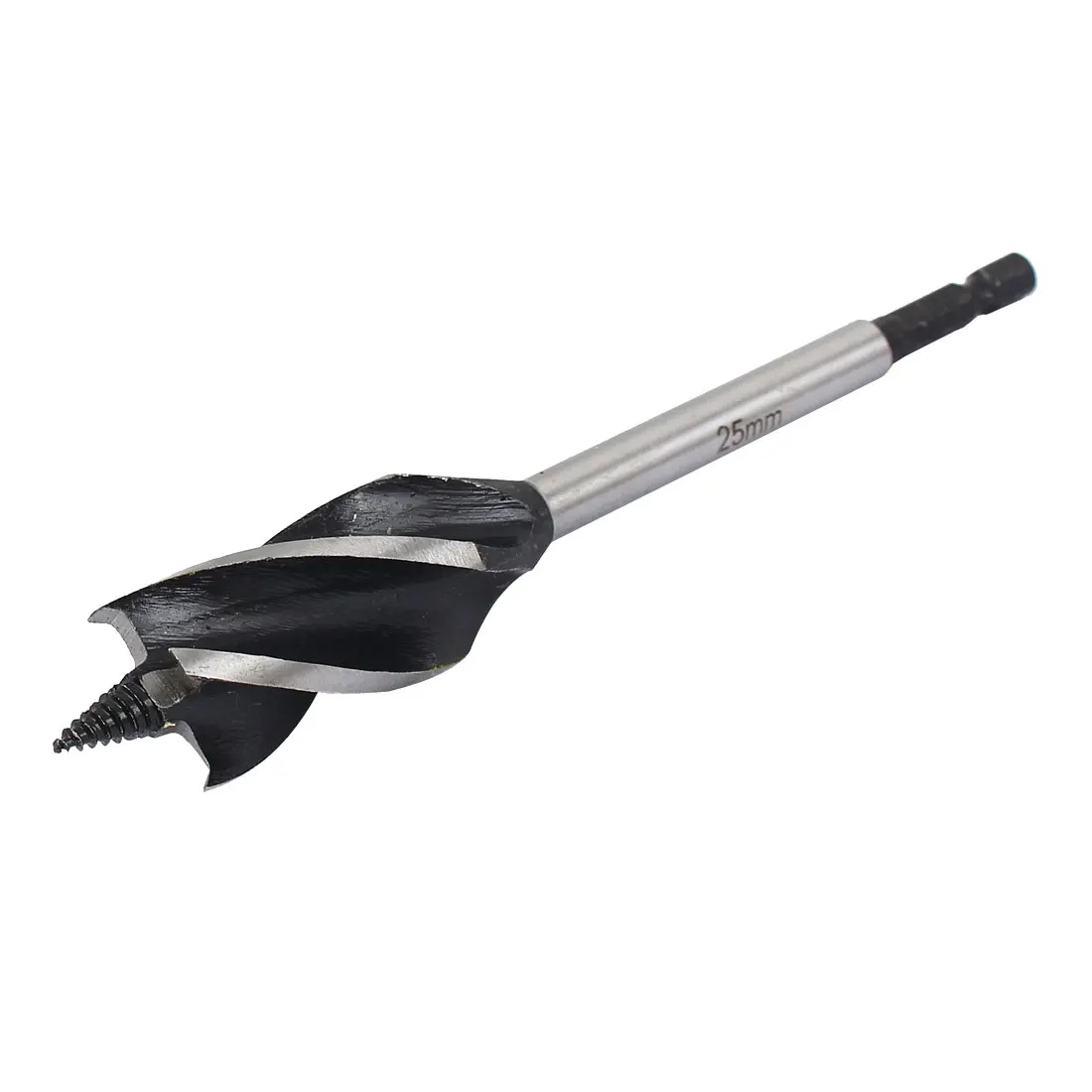 UXCELL 1/4" Hex Shank 25Mm Dia Quad Fluted Hss Twist Auger Drill Bit Drilling Tool