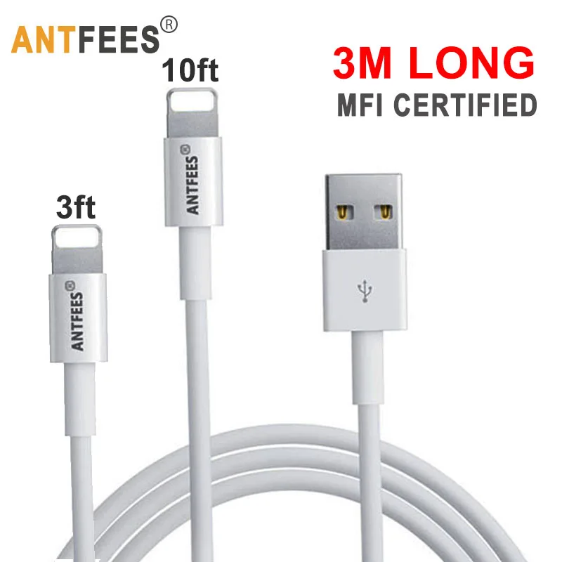 10ft 3M Long Charger Cable for iPhone 8 Plus 7 6s 5s SE X 3 Meter MFI Certified USB Cable for iPhone6 iPhone7 iPhone8 iPad iPod
10ft 3M Long Charger Cable for iPhone 8 Plus 7 6s 5s SE X 3 Meter MFI Certified USB Cable for iPhone6 iPhone7 iPhone8 iPad iPod