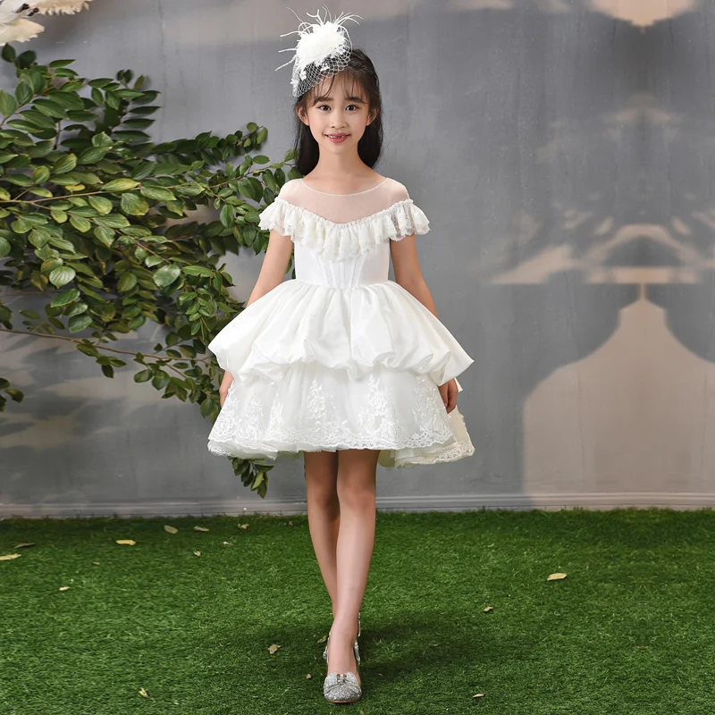 High Quality Kids Girl Flower Dress Appliques White Ball Gown Knee-Length Princess Dress for Wedding Party Communion Gown A54
High Quality Kids Girl Flower Dress Appliques White Ball Gown Knee-Length Princess Dress for Wedding Party Communion Gown A54