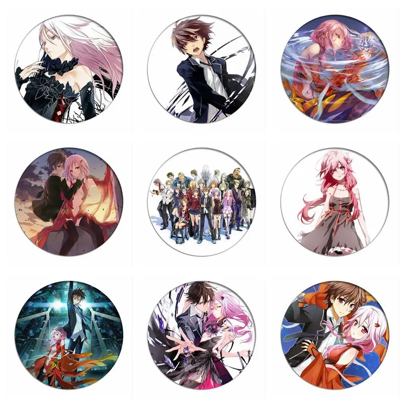 

1pcs Guilty Crown Cosplay Badge OUMA SHU Brooch TSUTSUGAMI GAI Pins GC YUZURIHA INORI Collection Badges for Backpacks