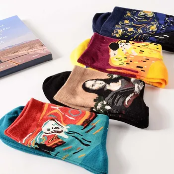 Autumn Winter Christmas Abstract Oil Painting Mona Lisa Night Sky Screaming Kiss Retro Art Male and Female Couple Socks
Autumn Winter Christmas Abstract Oil Painting Mona Lisa Night Sky Screaming Kiss Retro Art Male and Female Couple Socks