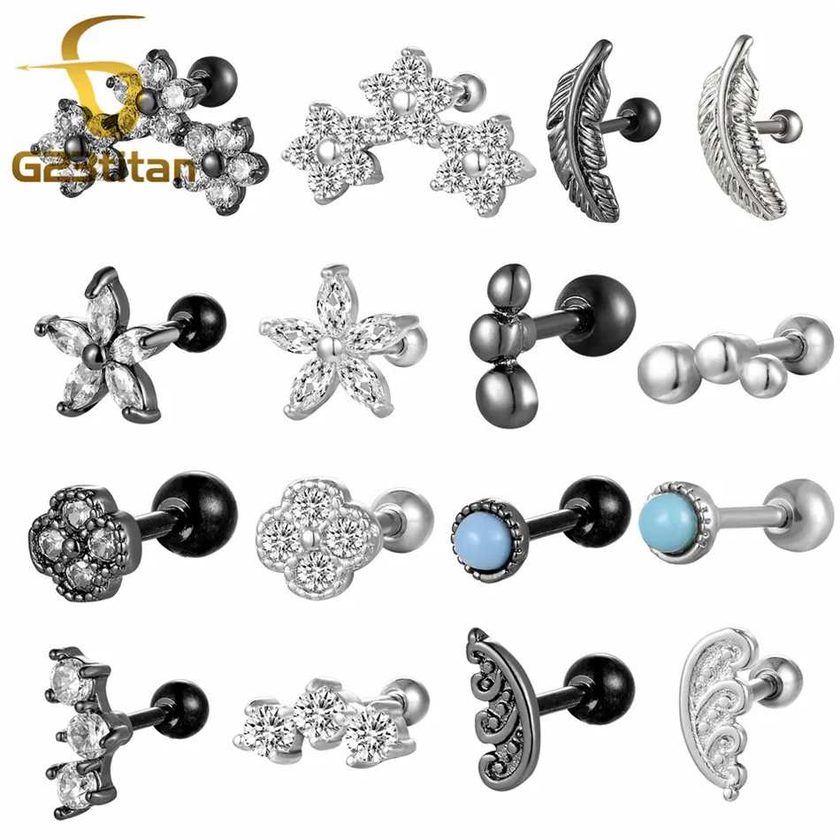 Fashion Women Piercing Ear Cartilage Tragus Helix Piercings 16 Gauge Titanium Labret Studs Woman Body Jewelry
Fashion Women Piercing Ear Cartilage Tragus Helix Piercings 16 Gauge Titanium Labret Studs Woman Body Jewelry