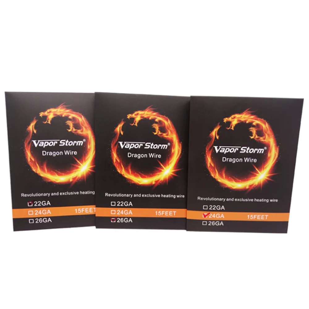 15 Feet Vapor Storm Dragon Wire 22GA/24GA/26GA Anti Carbon Laydown Heating Wire RDA RBA RDTA Coil DIY Electronic Cigarette Wire
15 Feet Vapor Storm Dragon Wire 22GA/24GA/26GA Anti Carbon Laydown Heating Wire RDA RBA RDTA Coil DIY Electronic Cigarette Wire