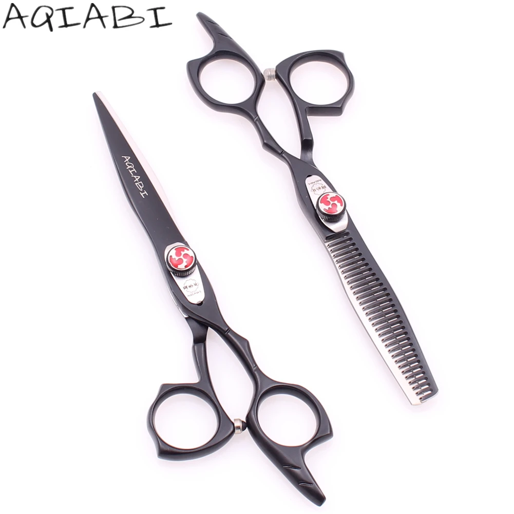 Hair Scissors 5.5" AQIABI 40C Black Cutting Shears Thinning Shears Professional Hairdressing Scissors Salon Haircut Capes A9017
Hair Scissors 5.5" AQIABI 40C Black Cutting Shears Thinning Shears Professional Hairdressing Scissors Salon Haircut Capes A9017