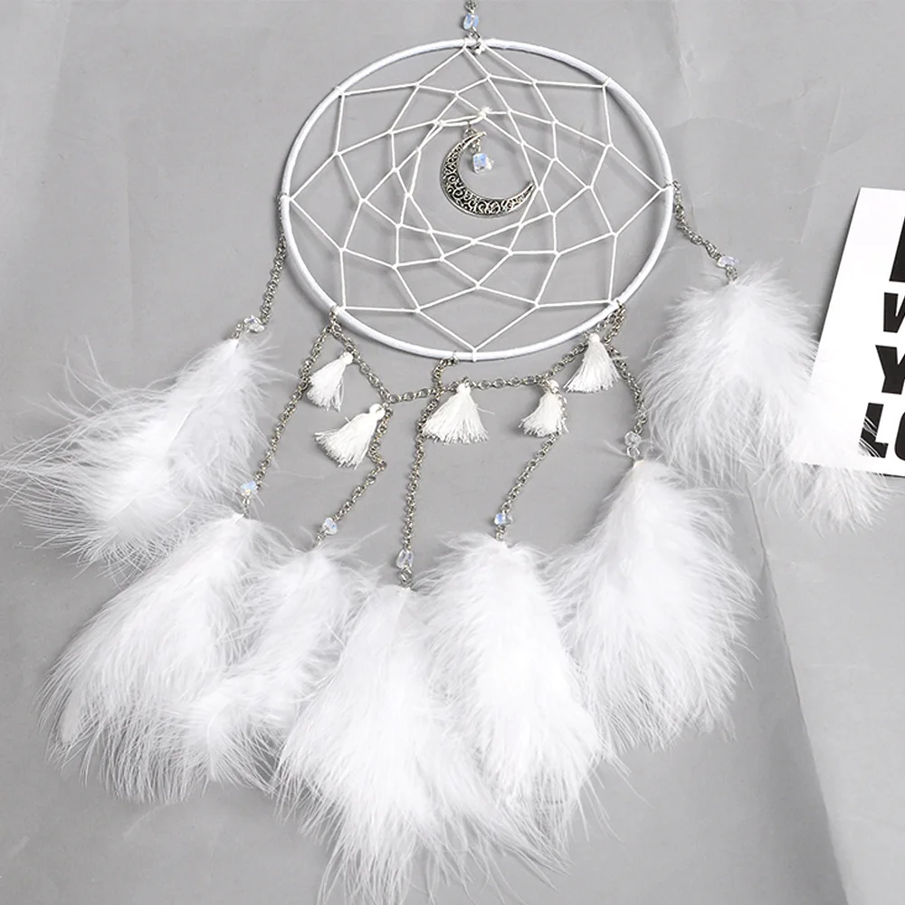 Manual Creative Catch The Dream Web Fashion Innovative White Moon Shine Wind Chimes Handicraft Adorn Wedding Household
Manual Creative Catch The Dream Web Fashion Innovative White Moon Shine Wind Chimes Handicraft Adorn Wedding Household