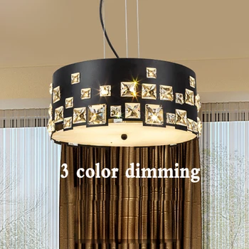 Modern LED Crystal Dining Room Pendant Lamp Contracted Circular Three-color Dimming Lighting Personality Living Room Lamp
Modern LED Crystal Dining Room Pendant Lamp Contracted Circular Three-color Dimming Lighting Personality Living Room Lamp