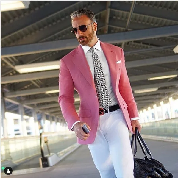 Costume Homme Casual Street Pink Suit Men Blazer Wedding Men Suit With White Pants Smart Terno Slim Fit Tuxedo Coat Prom Jacket
Costume Homme Casual Street Pink Suit Men Blazer Wedding Men Suit With White Pants Smart Terno Slim Fit Tuxedo Coat Prom Jacket