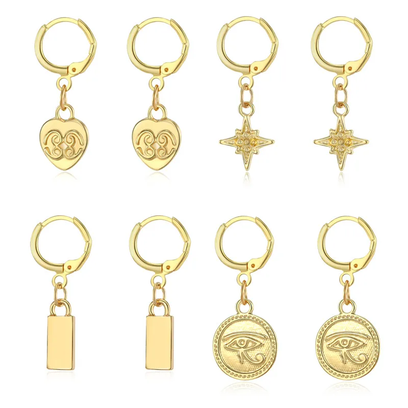 1Pair Gold Silver Color Heart Round Eyes Hoop Earrings Women Jewelry Retro Trendy Meteor Rectangle Endless Circle Earrings E321
1Pair Gold Silver Color Heart Round Eyes Hoop Earrings Women Jewelry Retro Trendy Meteor Rectangle Endless Circle Earrings E321