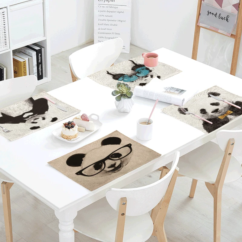 Giant Panda Features Tablecloth 42 * 32 CM Cute Naughty Expression Love Personality Simple Linen Home Dining Cloth Decoration
Giant Panda Features Tablecloth 42 * 32 CM Cute Naughty Expression Love Personality Simple Linen Home Dining Cloth Decoration