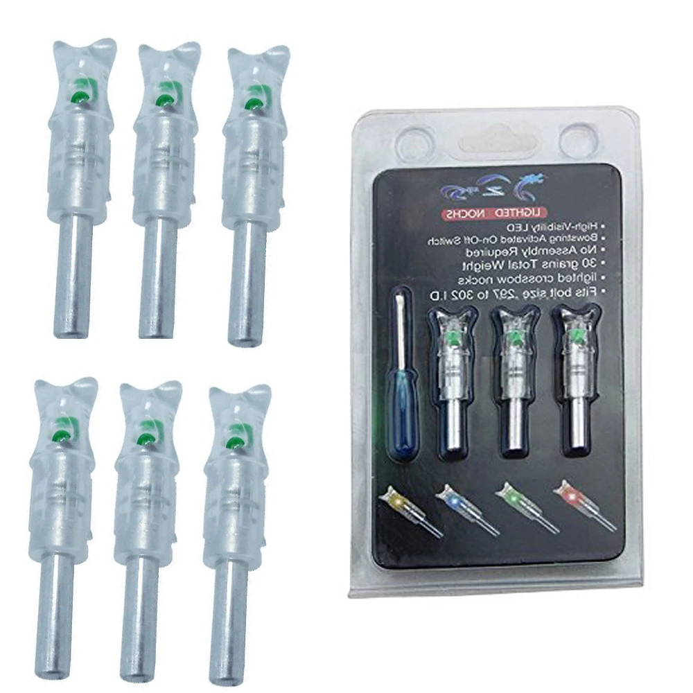 6X Green Automatically Led Lighted luminous tail Crossbow Arrow Nocks with 2X Screwdriver
6X Green Automatically Led Lighted luminous tail Crossbow Arrow Nocks with 2X Screwdriver