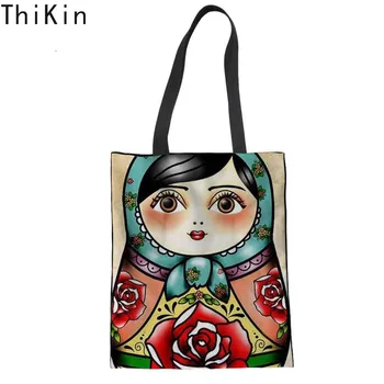THIKIN Matryoshka Doll Girls Canvas Totes Bags Women Lady Shopping Cotton Linen Handbags Eco Large Capacity Canvas Pouch Custom
THIKIN Matryoshka Doll Girls Canvas Totes Bags Women Lady Shopping Cotton Linen Handbags Eco Large Capacity Canvas Pouch Custom