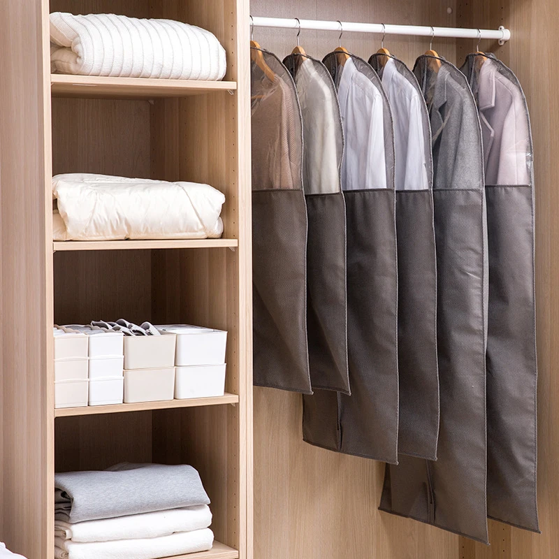 Clothes Dust-proof Cover Non-woven Fabric Case for Household Hanging-type Coat Protect Storage Bag Wardrobe Organizer
Clothes Dust-proof Cover Non-woven Fabric Case for Household Hanging-type Coat Protect Storage Bag Wardrobe Organizer