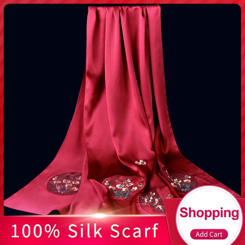Ladies 100% Pure Silk Scarf Luxury Brand 2019 Hangzhou Silk Shawls and Wraps for Women Embroidery Long Natural Real Silk Scarves
Ladies 100% Pure Silk Scarf Luxury Brand 2019 Hangzhou Silk Shawls and Wraps for Women Embroidery Long Natural Real Silk Scarves