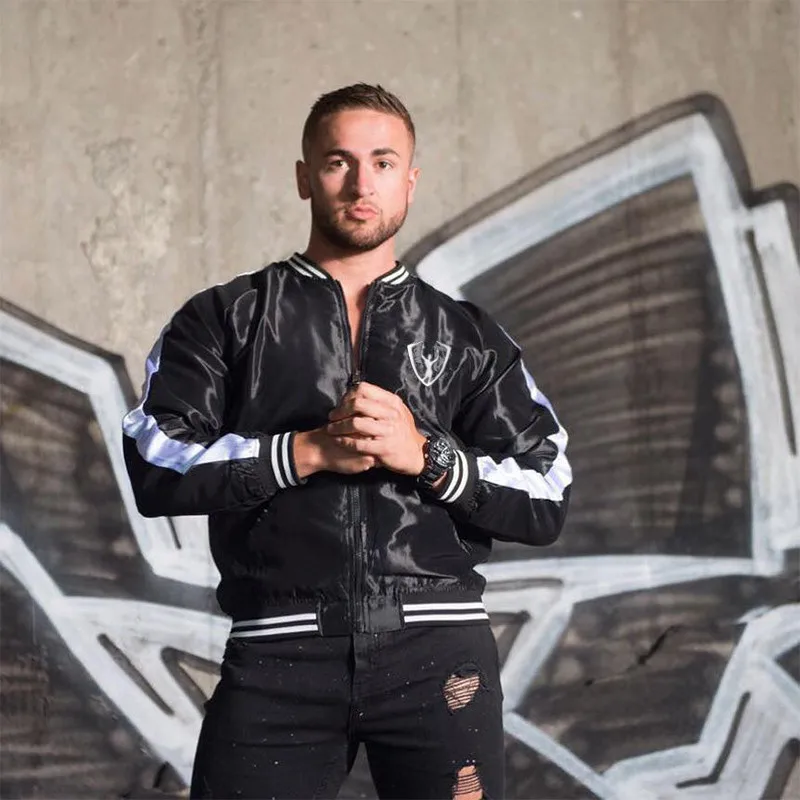Jacket Coat Men Sport gym Bomber Jacket Streetwear (4)