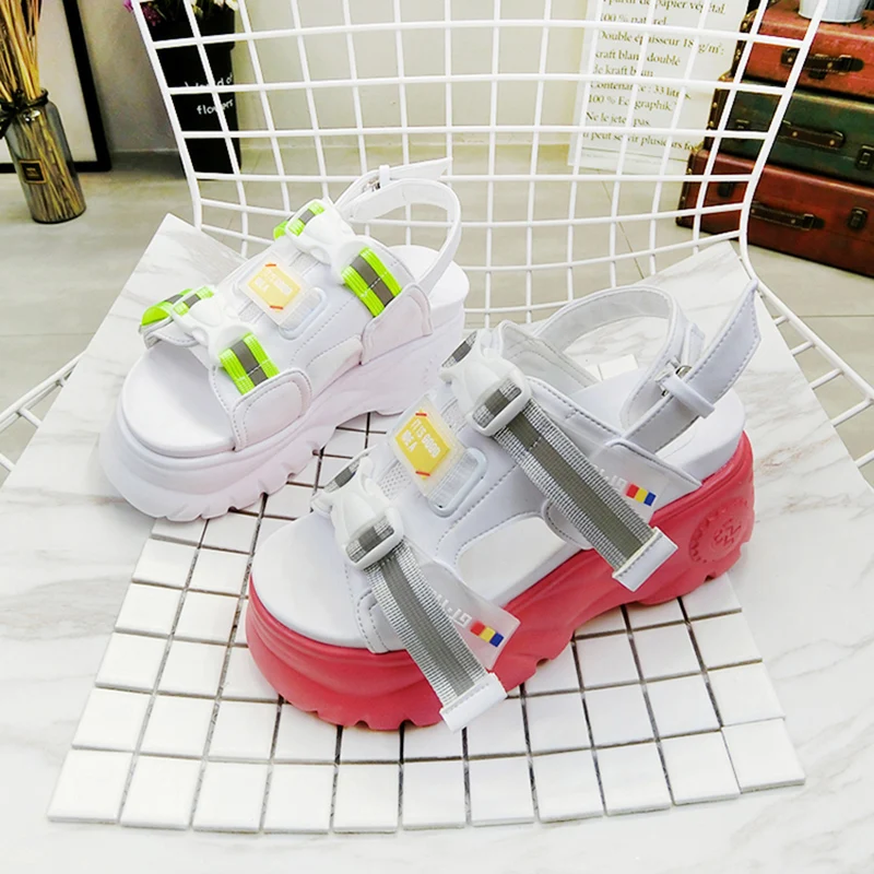 Women's Summer Sandals High Heels Chunky Sandals Fashion Mixed Color Platform Wedges Shoes For Woman 2019 Summer Beach Sandal
Women's Summer Sandals High Heels Chunky Sandals Fashion Mixed Color Platform Wedges Shoes For Woman 2019 Summer Beach Sandal