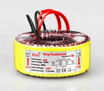 24V tranformer 80VA Toroidal transformer copper custom transformer 220V input 24V 3.3A power transformer
24V tranformer 80VA Toroidal transformer copper custom transformer 220V input 24V 3.3A power transformer