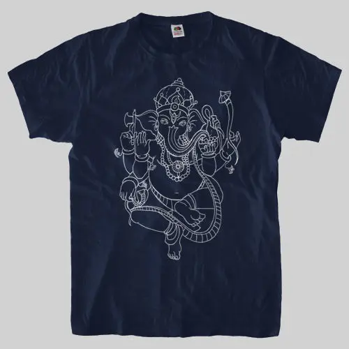 Gildan GANESHA deities elephant Hare Krishna Ksrna Yogaer krishnacore T-Shirt Print T Shirt Men Summer Style Fashion Cartoon | Мужская