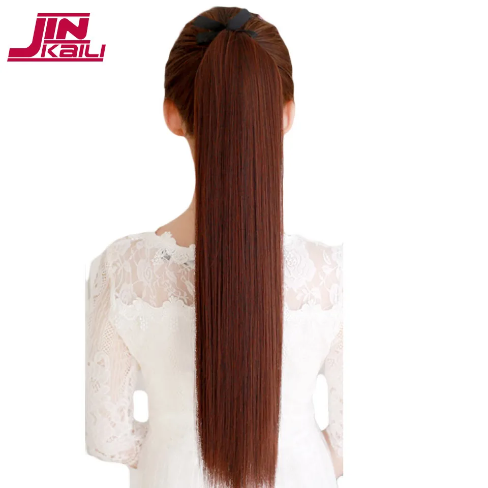 JINKAILI Hair 22'' Long Straight Ponytails Clip In Ponytail Drawstring Synthetic Pony Tail Heat Resistant Fake Hair Extension
JINKAILI Hair 22'' Long Straight Ponytails Clip In Ponytail Drawstring Synthetic Pony Tail Heat Resistant Fake Hair Extension