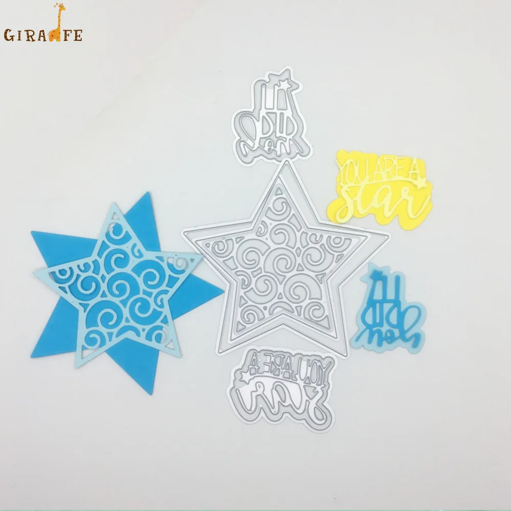 YOU ARE STAR Metal Cutting Dies Stencils For DIY Scrapbooking Photo Album Decorative Embossing paper card making
YOU ARE STAR Metal Cutting Dies Stencils For DIY Scrapbooking Photo Album Decorative Embossing paper card making