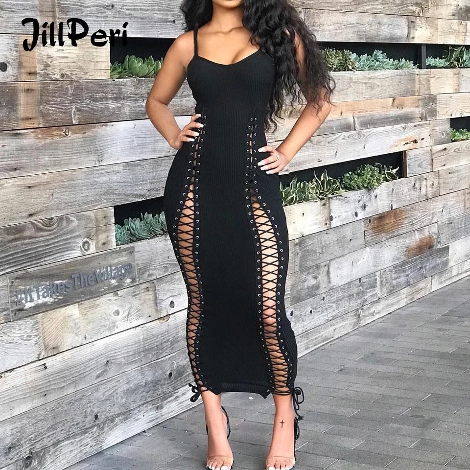 JillPeri Women Sexy V Neck Knitted Bodycon Long Dress Fashion Strap Cross Hollow Out Stretch Daily Outfit Club Wear Midi Dress
JillPeri Women Sexy V Neck Knitted Bodycon Long Dress Fashion Strap Cross Hollow Out Stretch Daily Outfit Club Wear Midi Dress