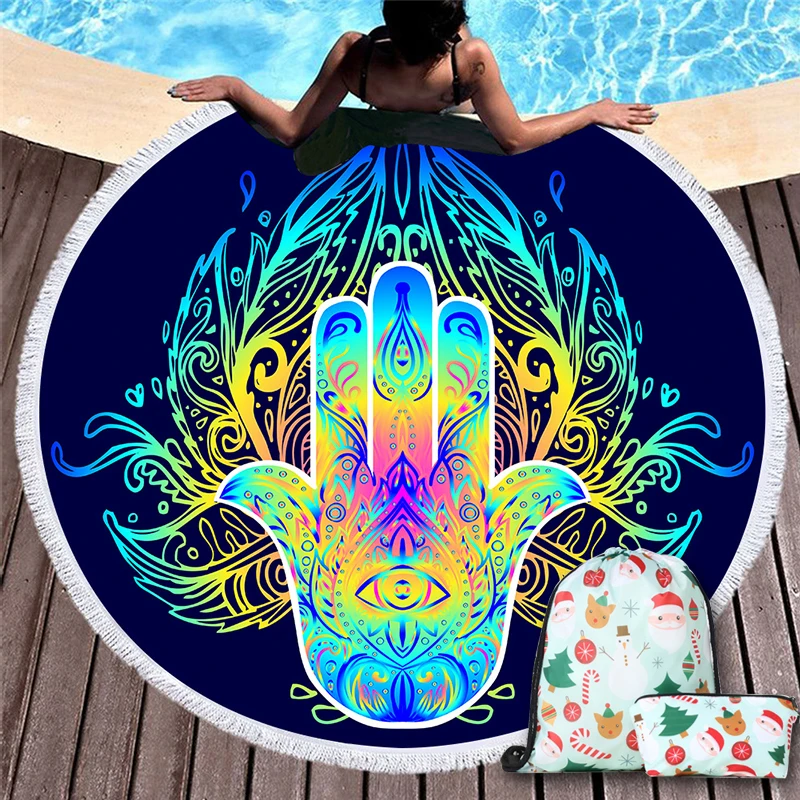Indian Mandala Beach Towel Purple Shine Lotus Palm Soft Beach Towel for Bedroom Boho Style Christmas Storage Bag for Travel Gift
Indian Mandala Beach Towel Purple Shine Lotus Palm Soft Beach Towel for Bedroom Boho Style Christmas Storage Bag for Travel Gift