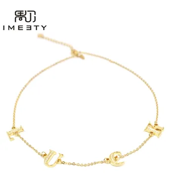 IMEETY rhinestone cubic zirconia letter initial necklace jewelry dainty initial letters choker necklace gold customized gift
IMEETY rhinestone cubic zirconia letter initial necklace jewelry dainty initial letters choker necklace gold customized gift
