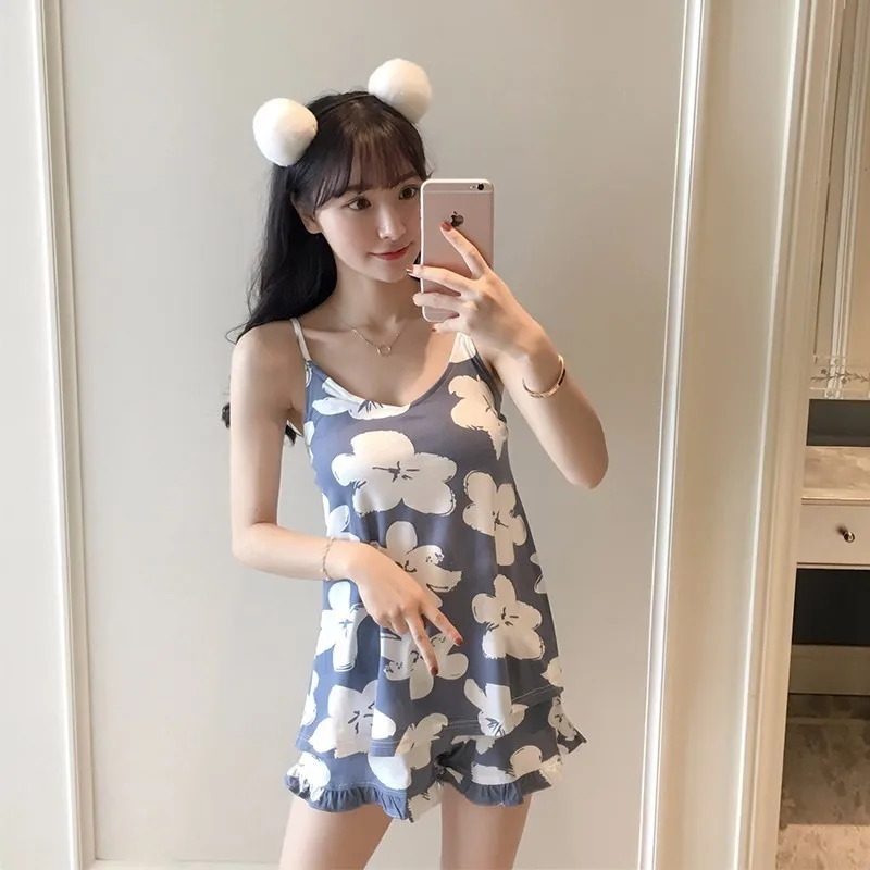 Factory Price New Women Pajamas Suits Sexy Home Suit Sleepwear Shortless Sleeve Pyjamas Comfortable Girl Short Pajamas Pant
Factory Price New Women Pajamas Suits Sexy Home Suit Sleepwear Shortless Sleeve Pyjamas Comfortable Girl Short Pajamas Pant
