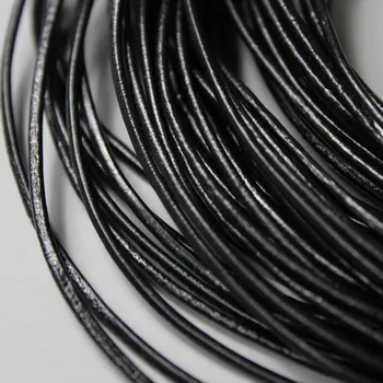 5 Yards 2mm Round Genuine Cow Hide Black Leather Strands, 2mm Real Cow Leather Cord for DIY Bracelet Necklace Shoelace Jewelry
5 Yards 2mm Round Genuine Cow Hide Black Leather Strands, 2mm Real Cow Leather Cord for DIY Bracelet Necklace Shoelace Jewelry