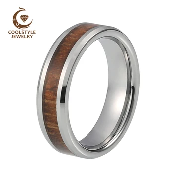 6mm Wedding Band Ring For Women Tungsten Carbide Ring Real Natural Koa Wood Inlay Beveled Edges High Polisfed Comfort Fit
6mm Wedding Band Ring For Women Tungsten Carbide Ring Real Natural Koa Wood Inlay Beveled Edges High Polisfed Comfort Fit